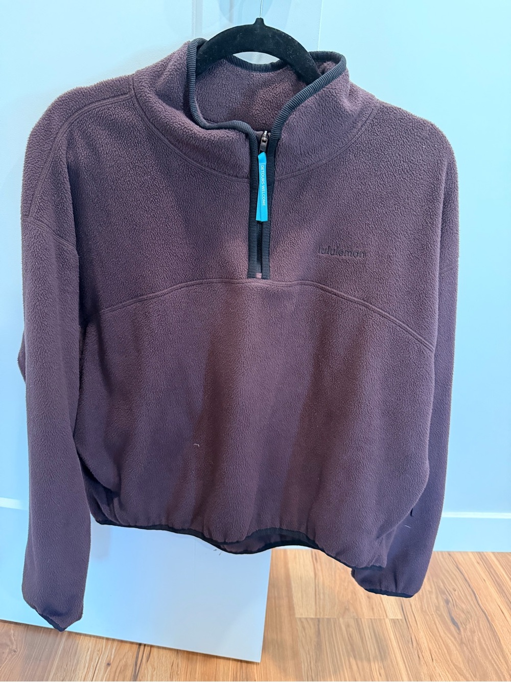 lululemon athletica Womens Quarter-Zip Fleece Pullover - black